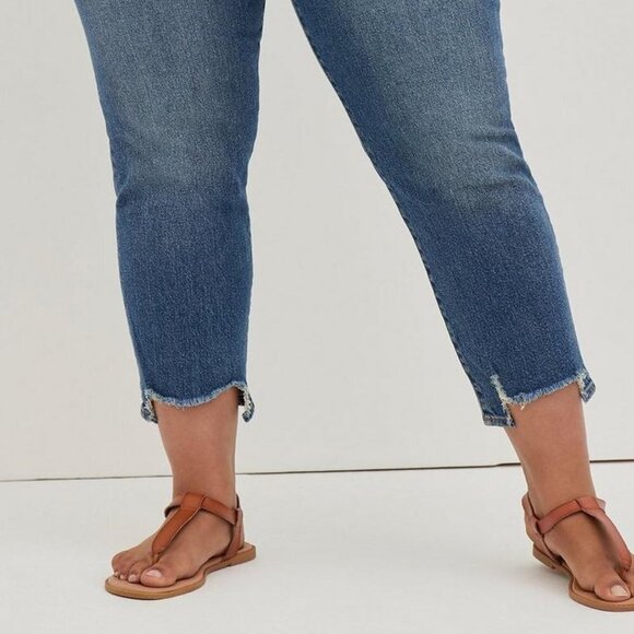 TORRID Mom Straight Vintage Stretch High-Rise Button Fly Jeans 22 new nwt - Picture 2 of 16
